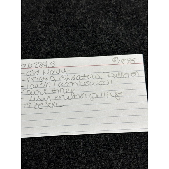 Old Navy‎ 100% Lambswool Mens Pullover Sweater Sz 2XL Dark Gray V-Neck - Picture 7 of 8